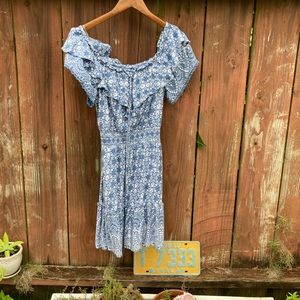Blue floral American rags dress $12